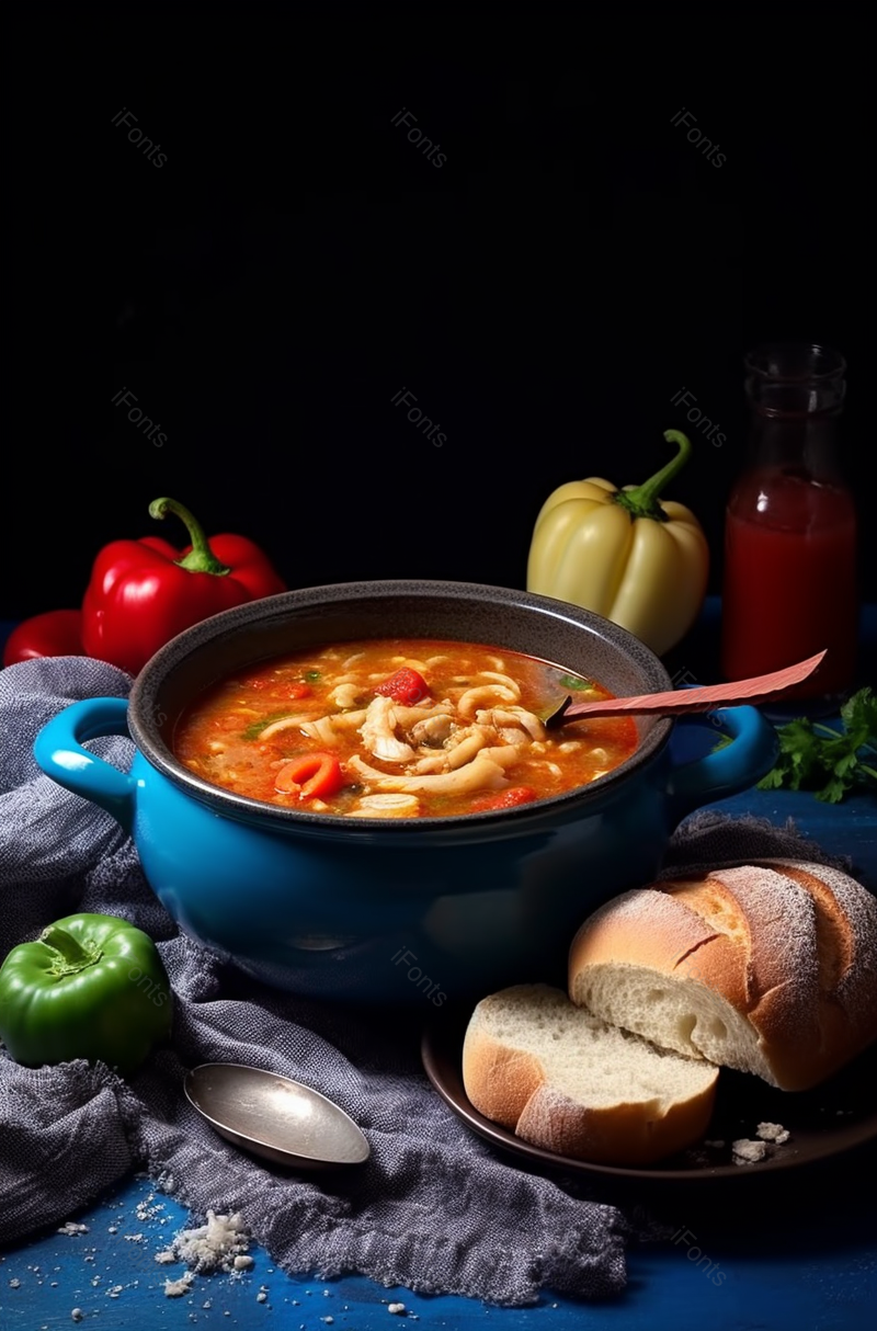 新鲜辛辣香草牛肚汤面包蔬菜饮食摄影图,高清,摄影图,摄影图片,图片大全,摄影图免费下载